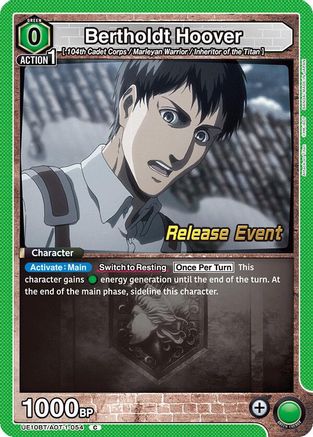 Image of Bertholdt Hoover (054) (UE10BT/AOT-1-054) - UE10BT Attack on Titan Release Event Cards