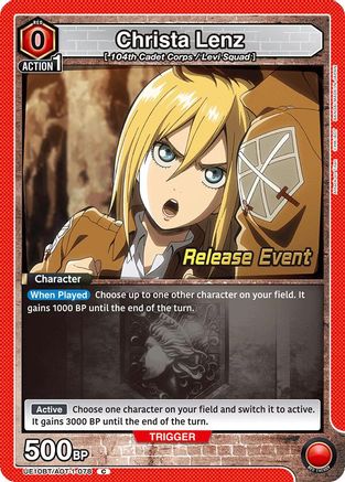Image of Christa Lenz (UE10BT/AOT-1-078) - UE10BT Attack on Titan Release Event Cards