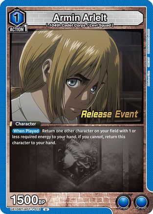 Image of Armin Arlelt (015) (UE10BT/AOT-1-015) - UE10BT Attack on Titan Release Event Cards