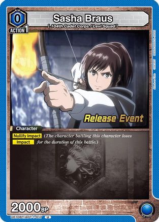 Image of Sasha Braus (017) (UE10BT/AOT-1-017) - UE10BT Attack on Titan Release Event Cards