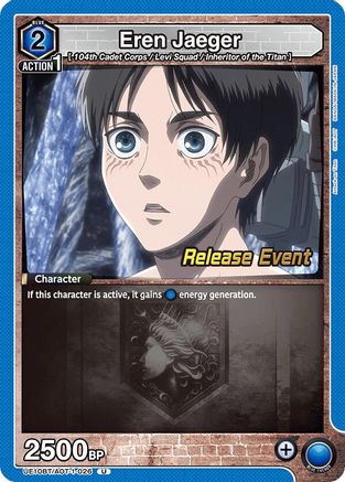 Image of Eren Jaeger (026) (UE10BT/AOT-1-026) - UE10BT Attack on Titan Release Event Cards