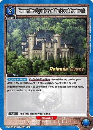 Image of Former Headquarters of the Scout Regiment (UE10BT/AOT-1-028) - UE10BT Attack on Titan Release Event Cards