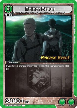 Image of Reiner Braun (059) (UE10BT/AOT-1-059) - UE10BT Attack on Titan Release Event Cards