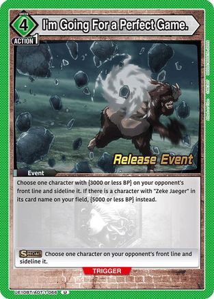 Image of I'm Going For a Perfect Game. (UE10BT/AOT-1-066) - UE10BT Attack on Titan Release Event Cards