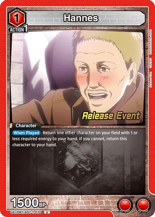Image of Hannes (UE10BT/AOT-1-070) - UE10BT Attack on Titan Release Event Cards
