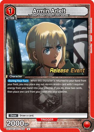 Image of Armin Arlelt (076) (UE10BT/AOT-1-076) - UE10BT Attack on Titan Release Event Cards