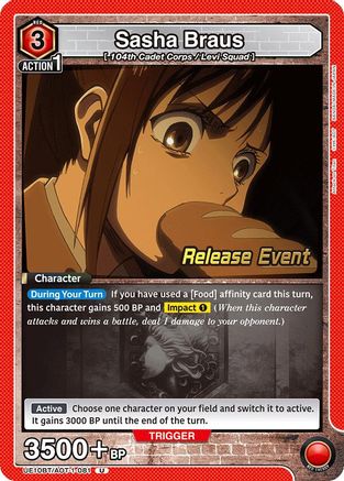 Image of Sasha Braus (081) (UE10BT/AOT-1-081) - UE10BT Attack on Titan Release Event Cards