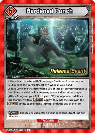Image of Hardened Punch (UE10BT/AOT-1-096) - UE10BT Attack on Titan Release Event Cards