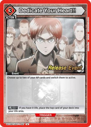 Image of Dedicate Your Heart!! (UE10BT/AOT-1-097) - UE10BT Attack on Titan Release Event Cards