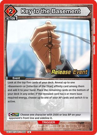 Image of Key to the Basement (UE10BT/AOT-1-098) - UE10BT Attack on Titan Release Event Cards