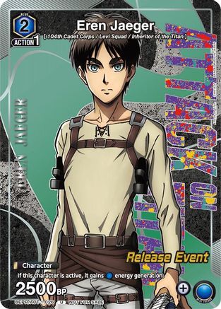 Image of Eren Jaeger (Release Event Participation) (UEPR/AOT-1-026) - UE10BT Attack on Titan Release Event Cards