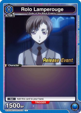 Image of Rolo Lamperouge (014) (UEX03BT/CGH-2-014) - UEX03BT CODE GEASS Lelouch of the Rebellion Vol2 Release Event Cards