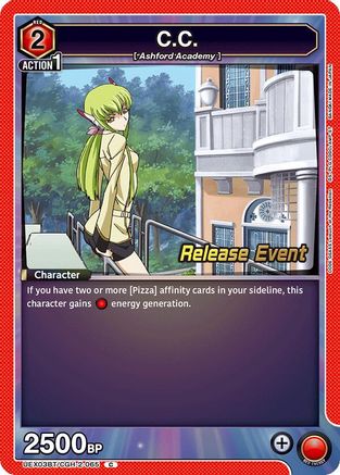 Image of C.C. (065) (UEX03BT/CGH-2-065) - UEX03BT CODE GEASS Lelouch of the Rebellion Vol2 Release Event Cards
