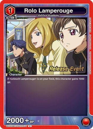 Image of Rolo Lamperouge (071) (UEX03BT/CGH-2-071) - UEX03BT CODE GEASS Lelouch of the Rebellion Vol2 Release Event Cards