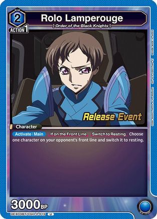 Image of Rolo Lamperouge (015) (UEX03BT/CGH-2-015) - UEX03BT CODE GEASS Lelouch of the Rebellion Vol2 Release Event Cards