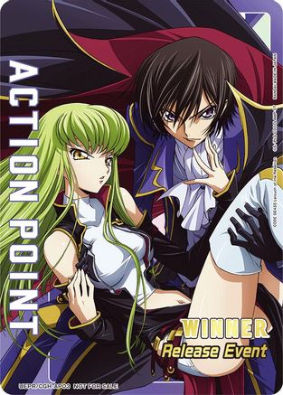 Image of Action Point Card (Release Event Winner) (UEPR/CGH-AP03) - UEX03BT CODE GEASS Lelouch of the Rebellion Vol2 Release Event Cards Foil