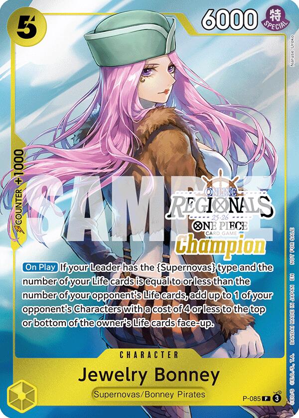 Image of Jewelry Bonney (Online Regional Champion Card Set 2025 Vol.2) [One Piece Promotion Cards]