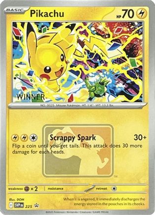 Image of Pikachu (225) (World Championship 2025) [Winner] [Scarlet & Violet: Black Star Promos]