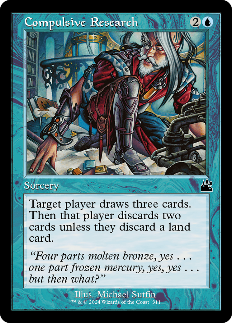 Image of Compulsive Research (Retro Frame) [Ravnica Remastered]