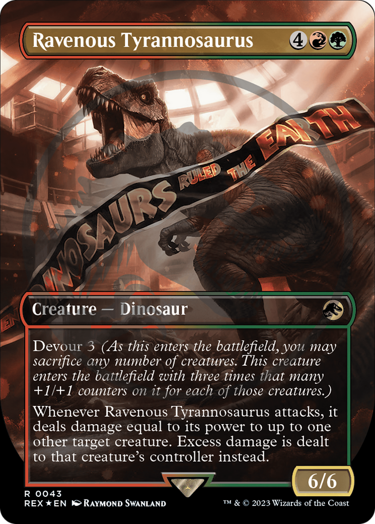 Image of Ravenous Tyrannosaurus (Emblem) (Borderless) [Jurassic World Collection Tokens]