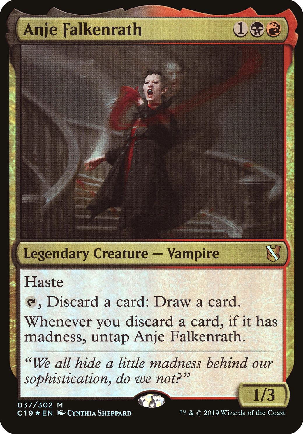 Image of Anje Falkenrath (Oversized) [Commander 2019 Oversized]