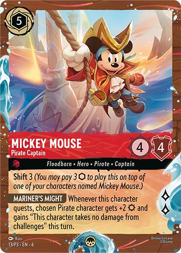 Image of Mickey Mouse - Pirate Captain (Disney Cruise Promo) (13/P3) [Promo Cards]