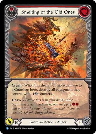 Image of Smelting of the Old Ones (Extended Art) [MPG028] (Mastery Pack Guardian)  Rainbow Foil