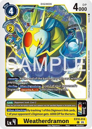 Image of Weatherdramon [EX10-014] [Sinister Order]