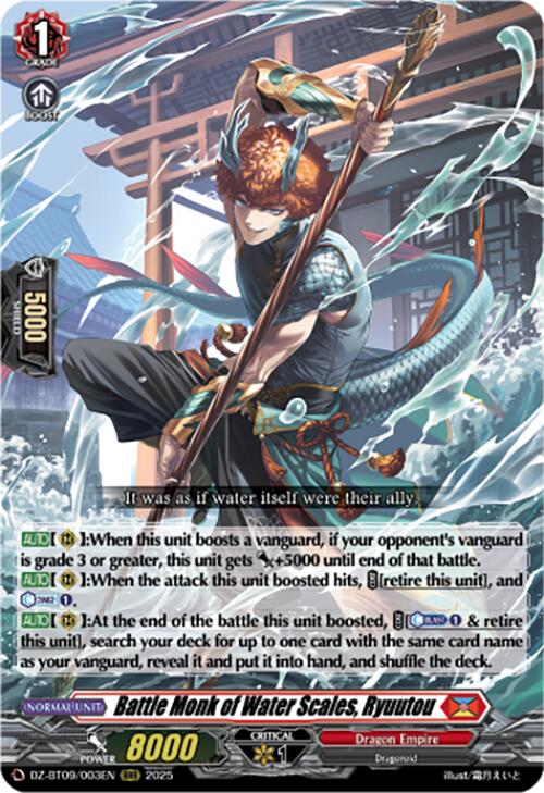 Image of Battle Monk of Water Scales, Ryuutou (DZ-BT09/003EN) [Super Brave Detonation]