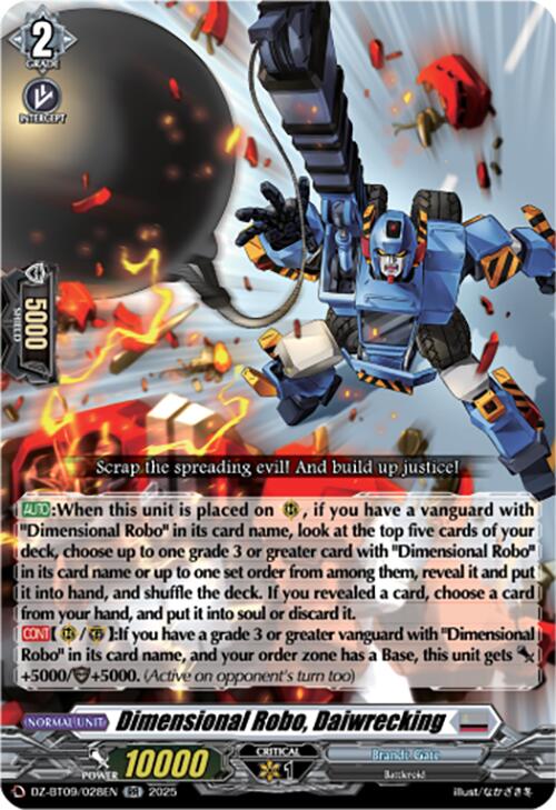 Image of Dimensional Robo, Daiwrecking (DZ-BT09/028EN) [Super Brave Detonation]
