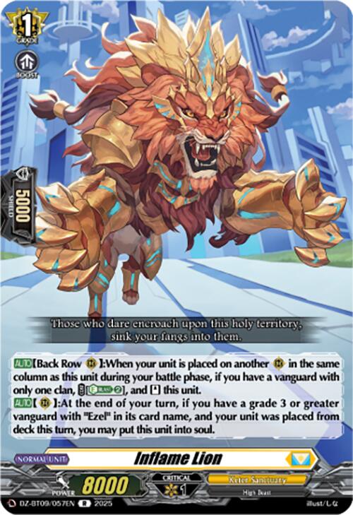 Image of Inflame Lion (DZ-BT09/057EN) [Super Brave Detonation]