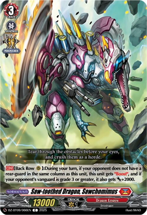 Image of Saw-toothed Dragon, Sawchomimus (DZ-BT09/066EN) [Super Brave Detonation]