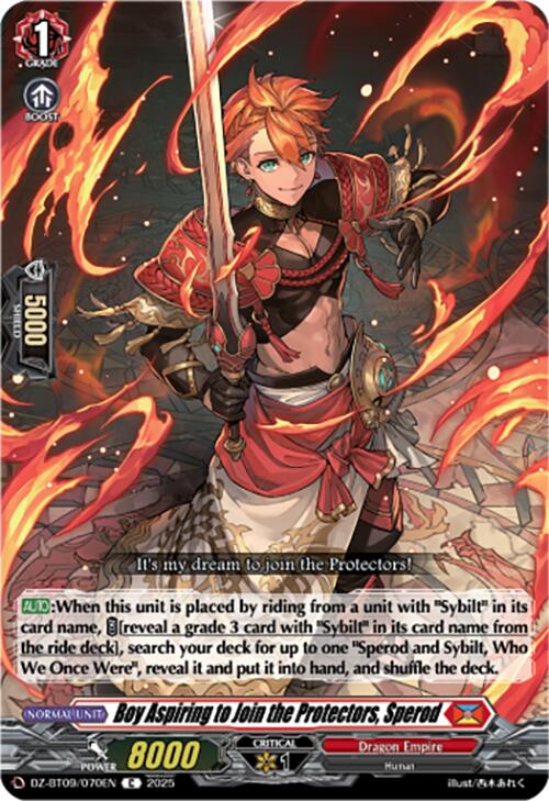 Image of Boy Aspiring to Join the Protectors, Sperod (DZ-BT09/070EN) [Super Brave Detonation]