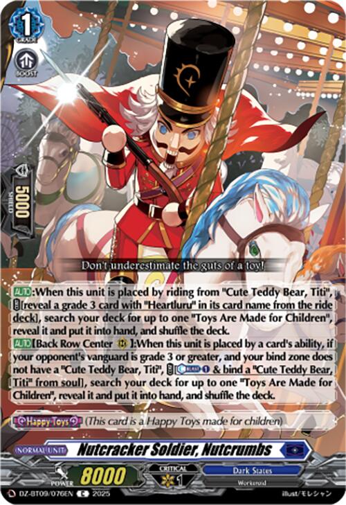 Image of Nutcracker Soldier, Nutcrumbs (DZ-BT09/076EN) [Super Brave Detonation]