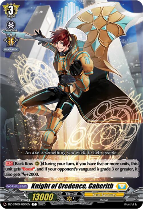 Image of Knight of Credence, Gaherith (DZ-BT09/090EN) [Super Brave Detonation]