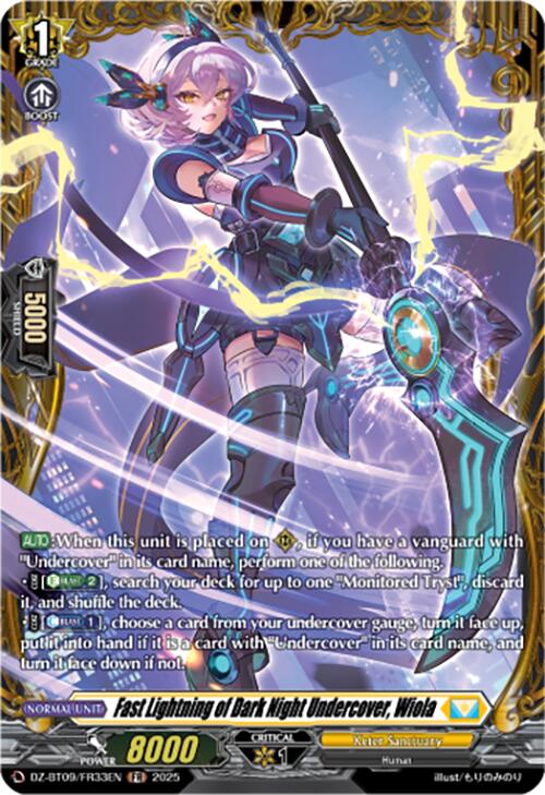 Image of Fast Lightning of Dark Night Undercover, Wiola (DZ-BT09/FR33EN) [Super Brave Detonation]