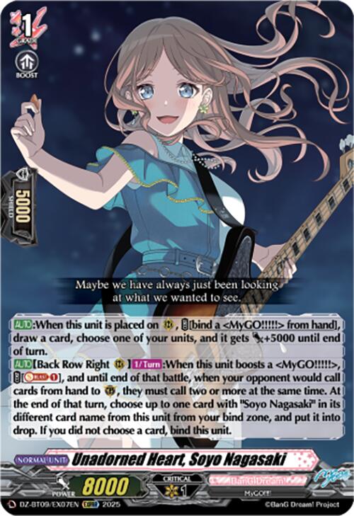 Image of Unadorned Heart, Soyo Nagasaki (EXC) (DZ-BT09/EX07EN) [Super Brave Detonation]