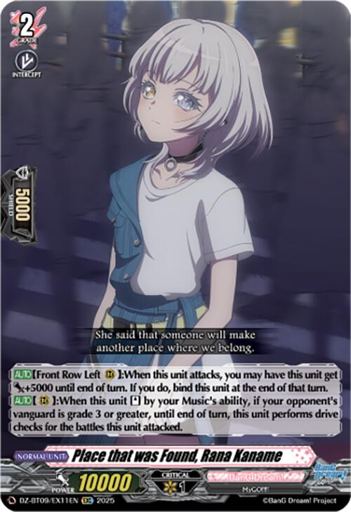 Image of Place that was Found, Rana Kaname (EXC) (DZ-BT09/EX11EN) [Super Brave Detonation]
