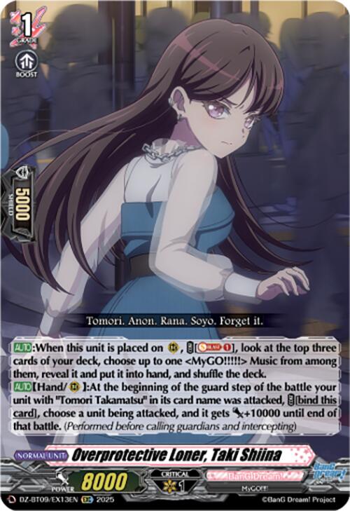 Image of Overprotective Loner, Taki Shiina (EXRRR) (DZ-BT09/EX13EN) [Super Brave Detonation]