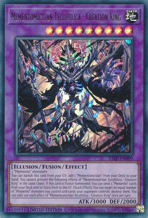 Image of Mementomictlan Tecuhtlica - Creation King [25LP-EN009] Ultra Rare