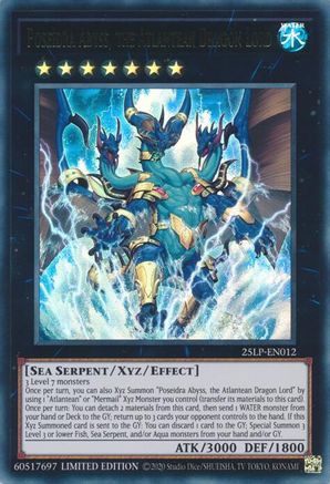 Image of Poseidra Abyss, the Atlantean Dragon Lord [25LP-EN012] Ultra Rare