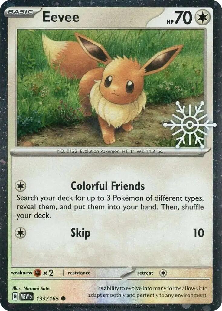 Image of Eevee (133/165) (Holiday Calendar) [Miscellaneous Cards]