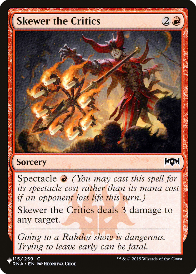 Image of Skewer the Critics [The List]