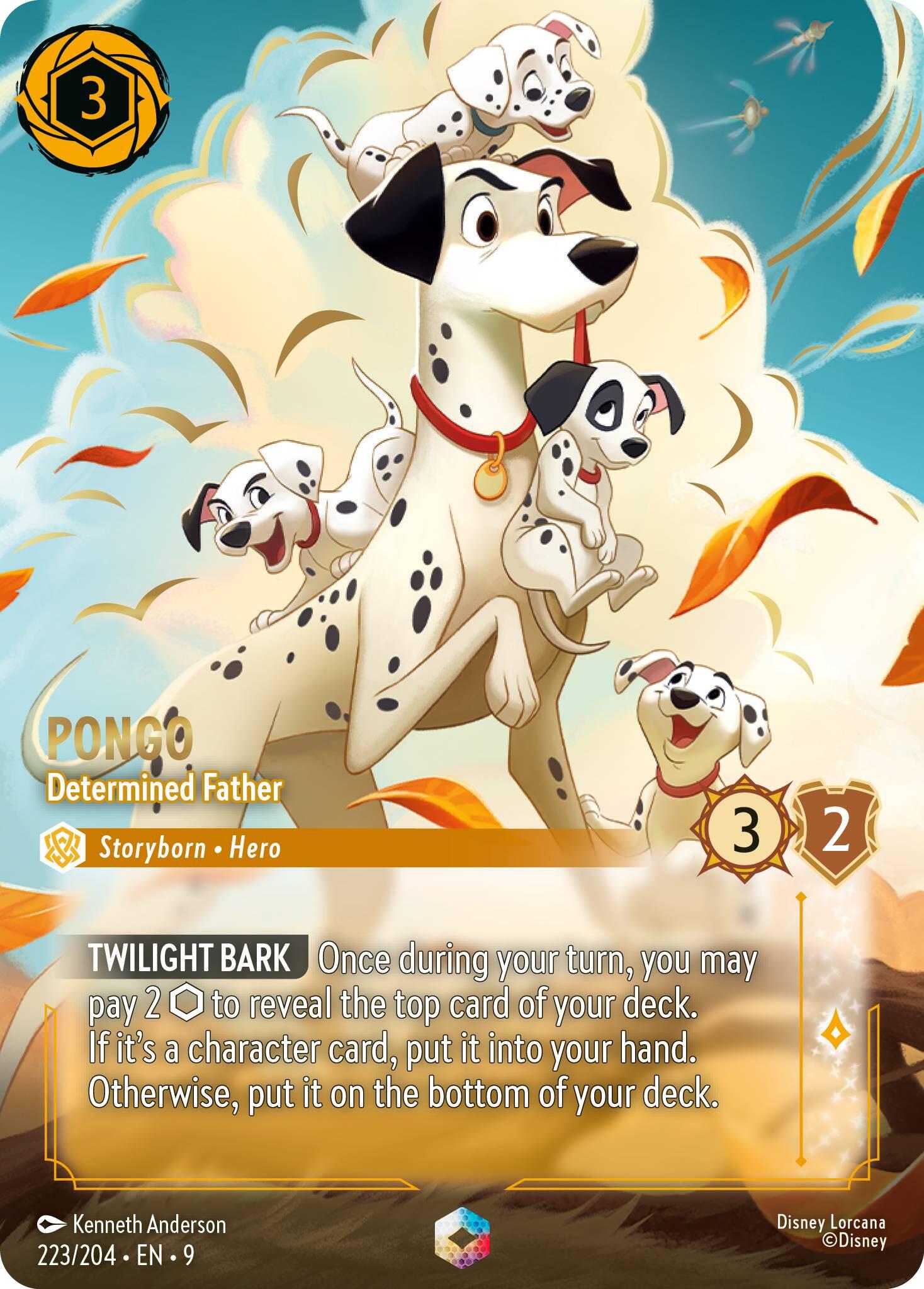 Image of Pongo - Determined Father (Enchanted) (223/204) [Fabled]