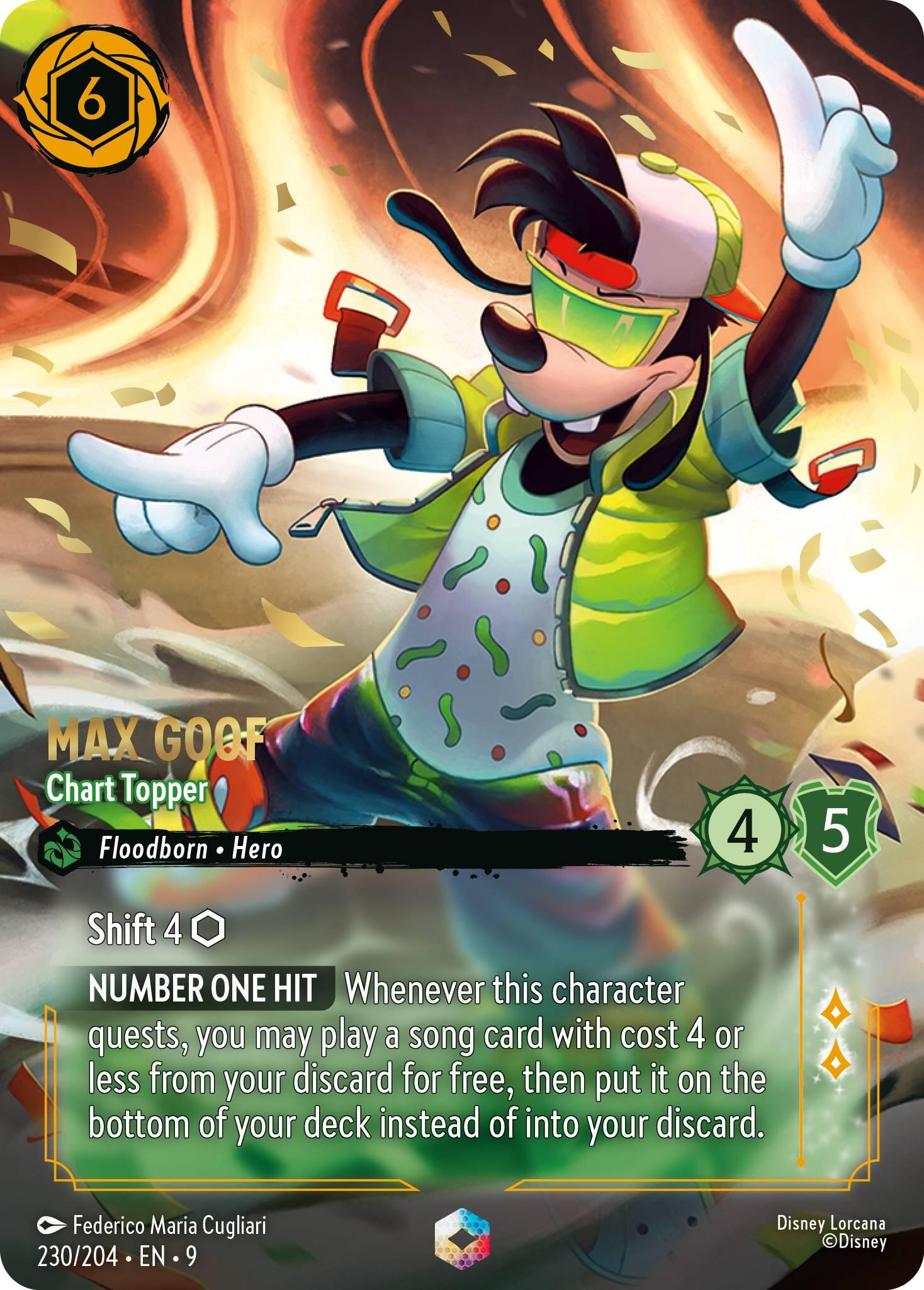 Image of Max Goof - Chart Topper (Enchanted) (230/204) [Fabled]