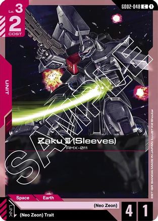 Image of Zaku III (Sleeves) (GD02-048) - Dual Impact