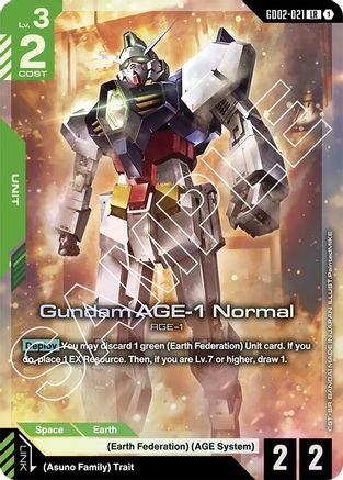 Image of Gundam AGE-1 Normal (GD02-021) - Dual Impact Holofoil