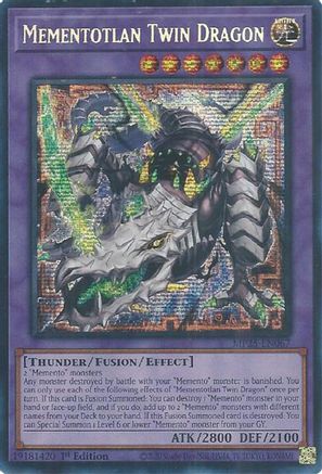 Image of Mementotlan Twin Dragon [MP25-EN067] Prismatic Secret Rare
