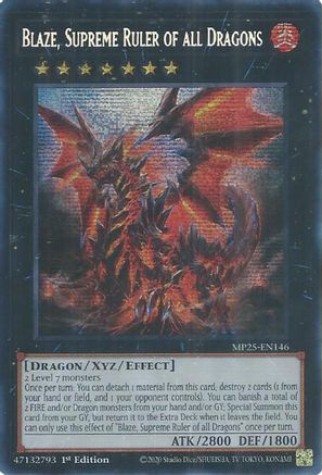 Image of Blaze, Supreme Ruler of all Dragons [MP25-EN146] Prismatic Secret Rare