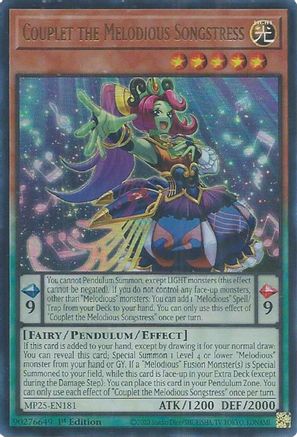 Image of Couplet the Melodious Songstress [MP25-EN181] Ultra Rare